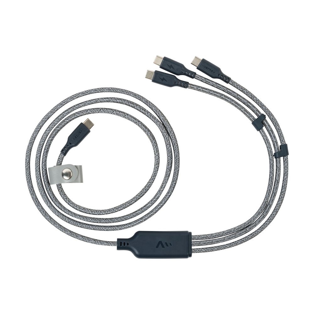 ULTRAFAST Trio 140W USB-C to USB-C High Speed 140W 3-in-1 Charging Cable