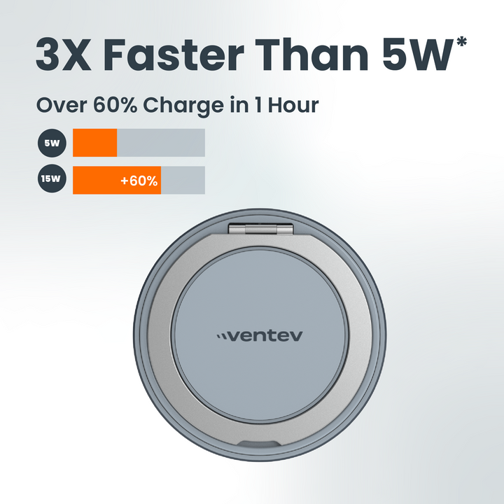 15W Qi2 Magnetic Wireless ULTRAFAST 360 Rotating Charging Stand